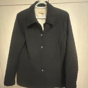 Kate Hill Black Quilted Casual Light Jacket (Spring/Fall) - size medium